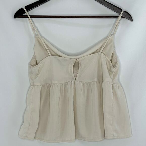 American Eagle Flowy Tank Top Womens Small Ivory Off White Layering Piece Fall - Picture 2 of 4
